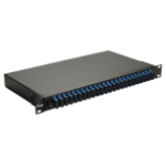 Equip 24-Port Fiber Optic Splice Box, SC Duplex, OS2, 1U, Equipped, Black