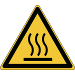 Brady ISO Safety Sign - Warning Hot