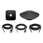 HP Studio A2 Black Table Microphone w/ Mounting Plate I/O cables TAA Microfoon Zwart