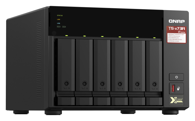 QNAP TS-673A-8G NAS/storage server Tower Ethernet LAN Black V1500B