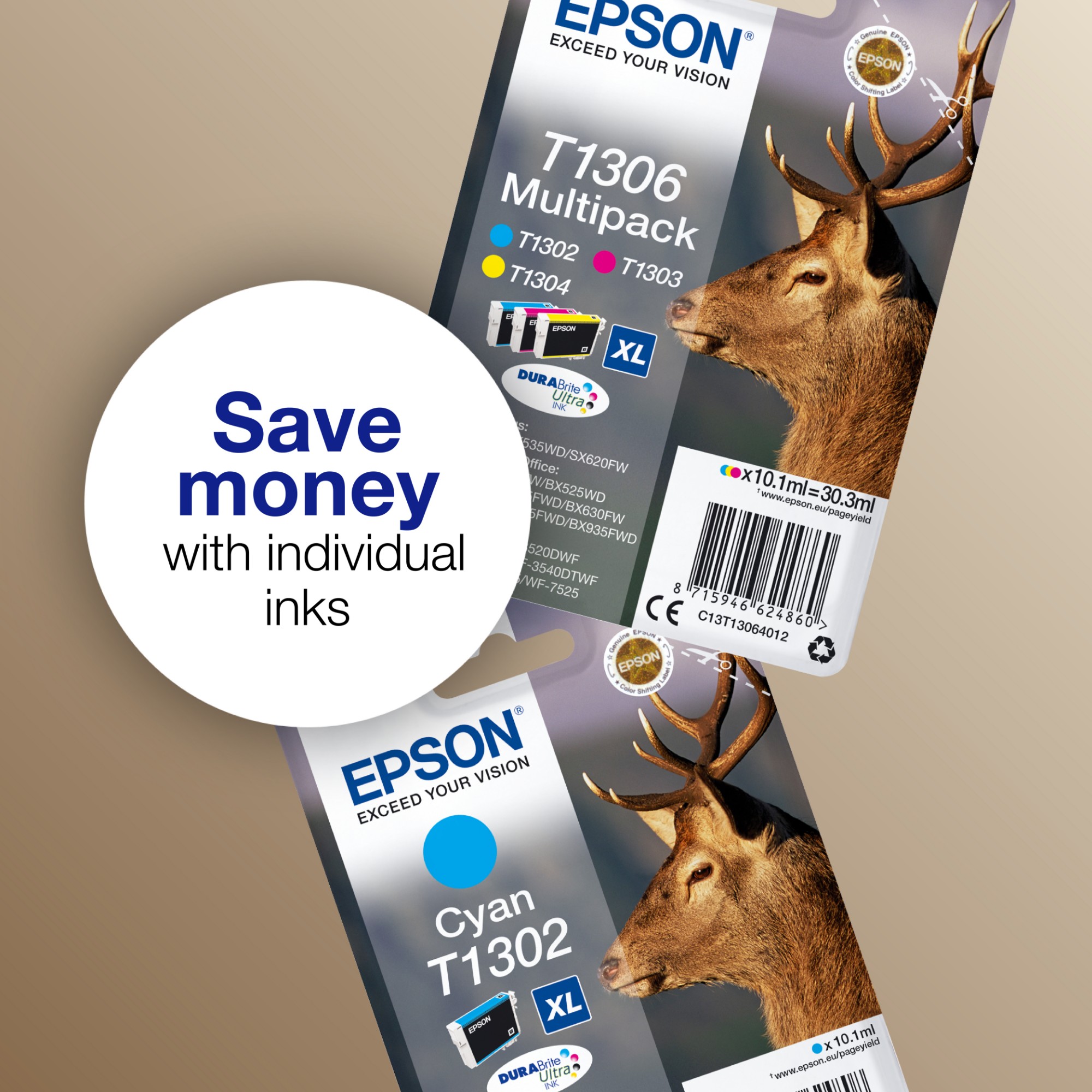 Epson T1301 Stag DURABrite Ultra Ink Cartridge Black C13T13014012