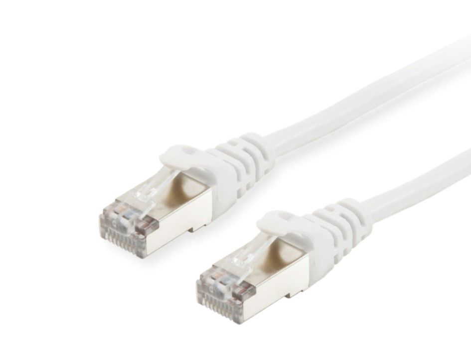 Photos - Cable (video, audio, USB) Equip Cat.6 S/FTP Patch Cable, 0.25m, White 605513 