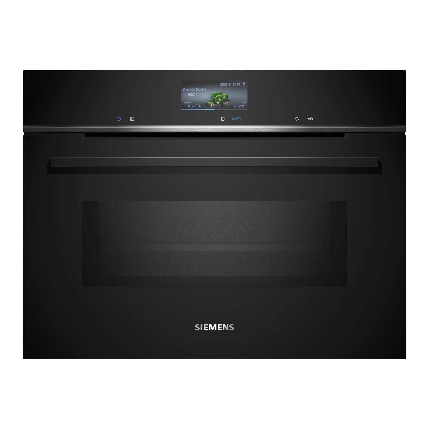 Photos - Oven Siemens iQ700 Built-In Combination Microwave  - Black CM776G1B1B 