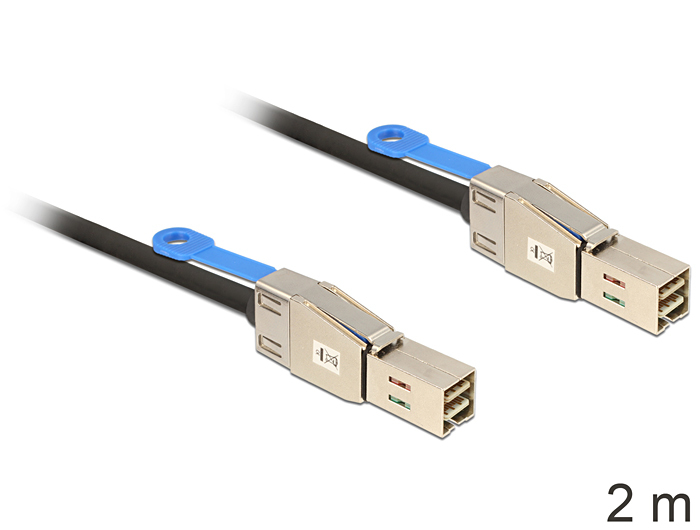 Image of DeLOCK 83395 Serial Attached SCSI (SAS) cable 2 m Black