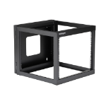 StarTech.com 4 Post 8U Scharnierend Wall-Mount Server Rack, 19" Open Frame Netwerk Rack, 50cm Montage Diepte, Swing Out Data Rack voor IT/AV/Patchpaneel/Computer