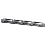 ROLINE Cat.5e 19" Patch Panel, 24 Ports, UTP black