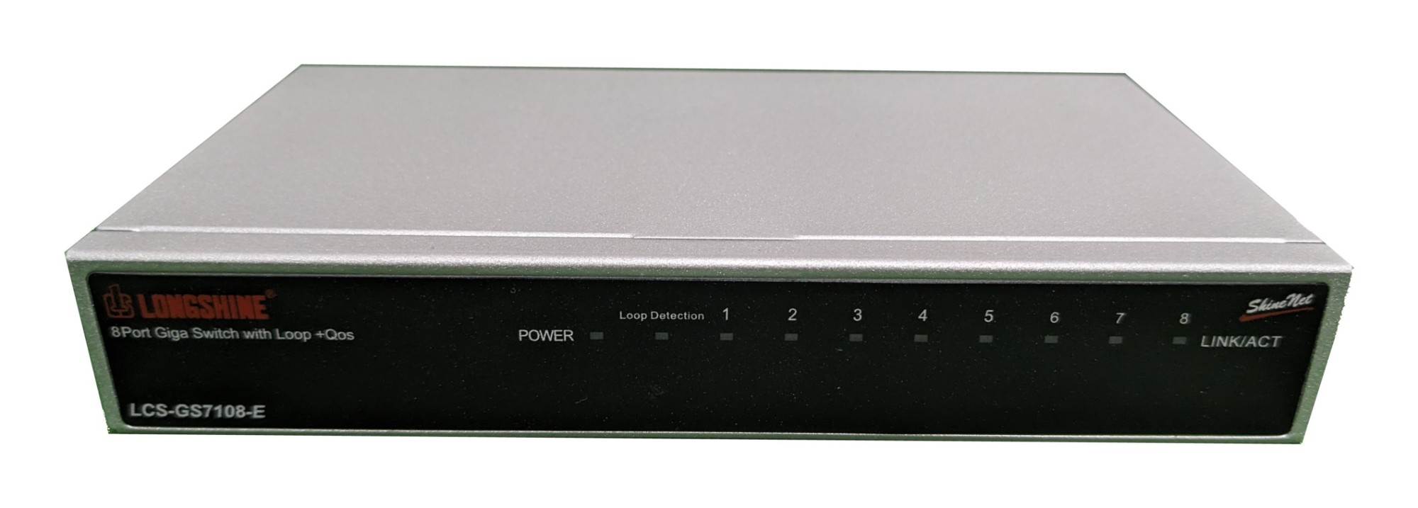 Longshine 8-Port 10/100/1000 Mbit/s Desktop Unmanaged Gigabit Ethernet (10/100/1000) Silver