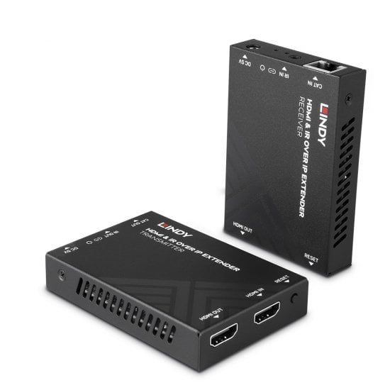 Image of Lindy 38398 AV extender AV transmitter & receiver Black