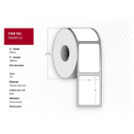 CAPTURE Label 76x38 - Core 25. White.