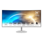 MSI Pro MP341CQWDE computer monitor 86.4 cm (34") 3440 x 1440 pixels UltraWide Quad HD White