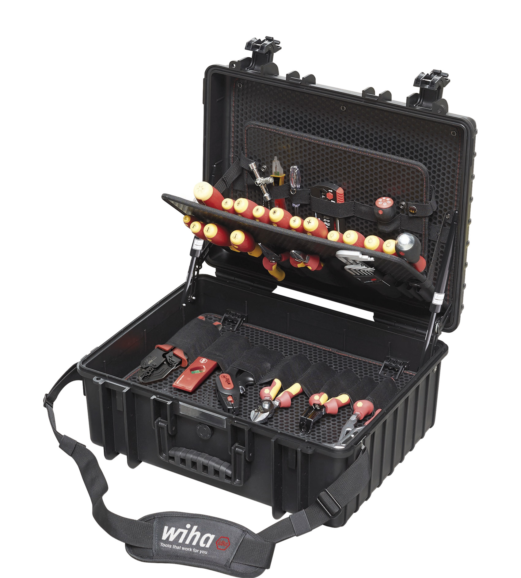 Image of Wiha 44128 - Werkzeugsatz Werkzeugkoffer XXL III electric 100-teilig