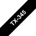 Brother TX-345 cinta para impresora de etiquetas Blanco sobre negro