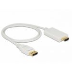 DeLOCK 83817 video cable adapter 1 m DisplayPort HDMI White