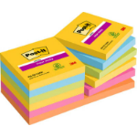 Post-It 7100244585 note paper Square Blue, Green, Orange, Pink, Yellow 90 sheets Self-adhesive