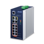 PLANET IGS-4215-8P2T2S network switch Managed L2/L4 Gigabit Ethernet (10/100/1000) Power over Ethernet (PoE) Blue, Silver