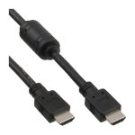 InLine HDMI Cable High Speed male + ferrite black 1.5m