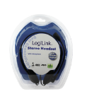 LogiLink Stereo Headset Earphones with Microphone Bedraad Hoofdband Oproepen/muziek Zwart