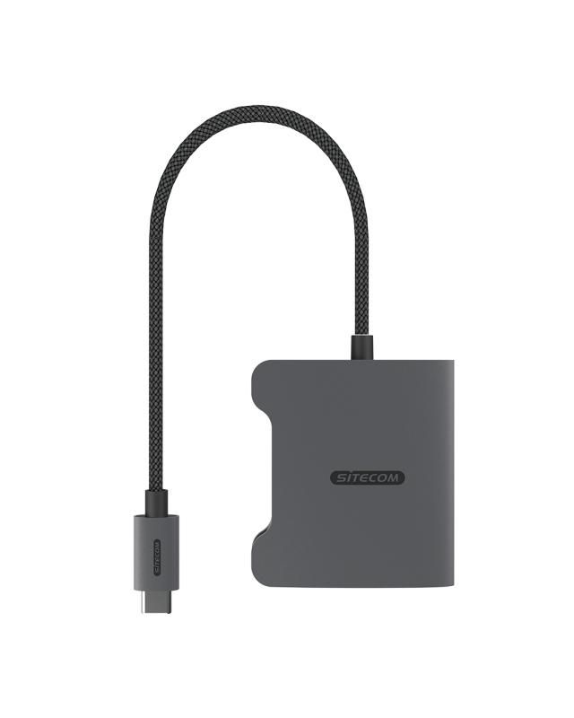 Sitecom AD-1017 interface hub USB 3.2 Gen 1 (3.1 Gen 1) Type-C Black.