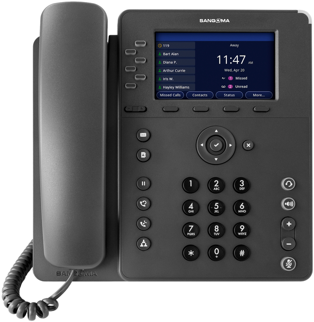 Image of SANGOMA P325, 6-Line, HD Voice, Gigabit Ethernet, 1 x USB, 4.3 IPS...