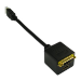 Cables Direct HDMI to HDMI + DVI Splitter 0.12 m HDMI Type A (Standard) Black