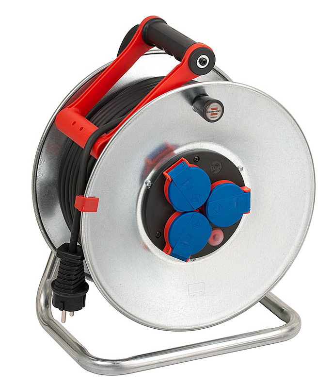 Brennenstuhl 1198590 power extension 50 m 3 AC outlet(s) Outdoor Blue.