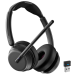 EPOS On-ear Bluetooth® headset. Supplied with a BTD 900c dongle, a USB‑C to USB‑A adapter, and a USB‑C charging cable. Features ANC, BrainAdapt™ technologies, and AI™‑powered voice pickup and noise cancellation, ensuring your voice sounds natural and clea