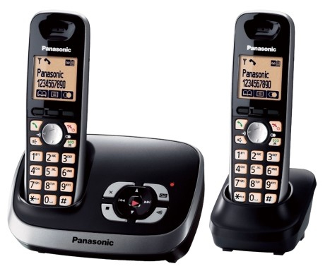 Image of Panasonic KX-TG6522 DECT telephone Caller ID Black