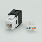 VALUE Keystone Jack, Cat.6, RJ-45, unshielded, 180°, toolless white