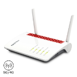 Box AVM 6850 5G v2 International draadloze router Gigabit Ethernet Dual-band (2.4 GHz / 5 GHz) Wit, Rood