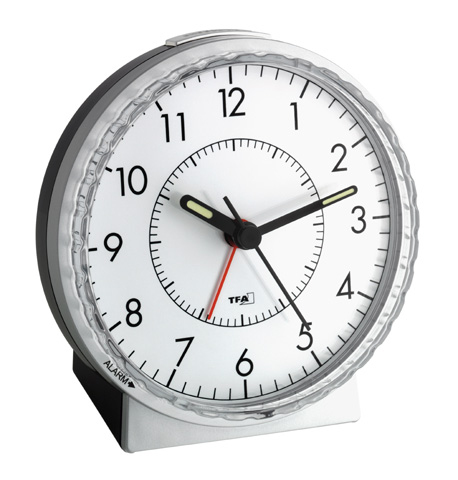Image of TFA-Dostmann 60.1010 - Digital alarm clock - Black - Silver - 12h...