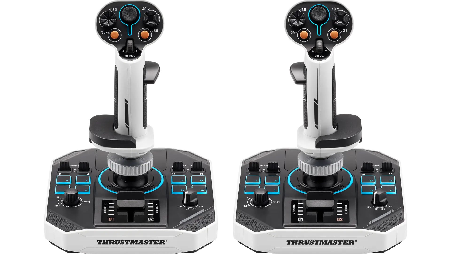 Thrustmaster Sol-R 2 HOSAS Space Sim Duo Black, White USB Flightstick Analogue / Digital PC