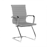 NAUTILUS Designs Aura Contemporary Medium Back Fabric Executive Cantilever Visitor Chair With Fixed Arms and Chrome Base Grey - BCF/8003AV/GY DD  Chert Nigeria