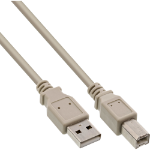InLine USB 2.0 Cable Type A male / B male beige 3m