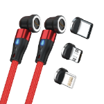 RealPower MagneticCharge2 USB-kabel 1 m Rood
