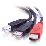 C2G USB B/USB A Y-Cable USB cable 2 m 2 x USB A Black