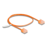 DeLOCK RJ45 Network Cable Cat.6 UTP Ultra Slim 0.5 m orange with short plugs