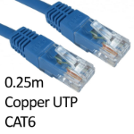 TARGET RJ45 (M) to RJ45 (M) CAT6 0.25m Blue OEM Moulded Boot Copper UTP Network Cable