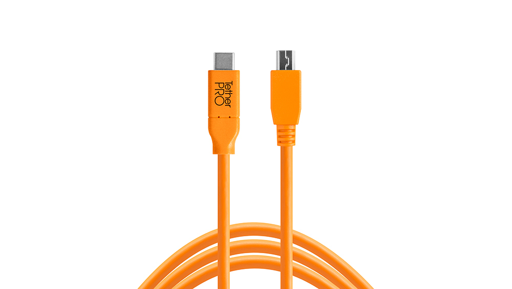 Image of Tether Tools CUC2415-ORG USB cable 4.6 m USB 2.0 USB C Mini-USB B...