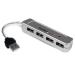 StarTech.com Hub portatile mini USB 2.0 a 4 porte - concentratore per Ultrabook USB 2.0 con cavo integrato - Argento