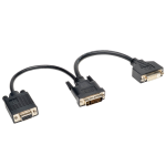 Tripp Lite P564-06N-DV video cable adapter 5.91" (0.15 m) DVI-I DVI-D + VGA (D-Sub) Black