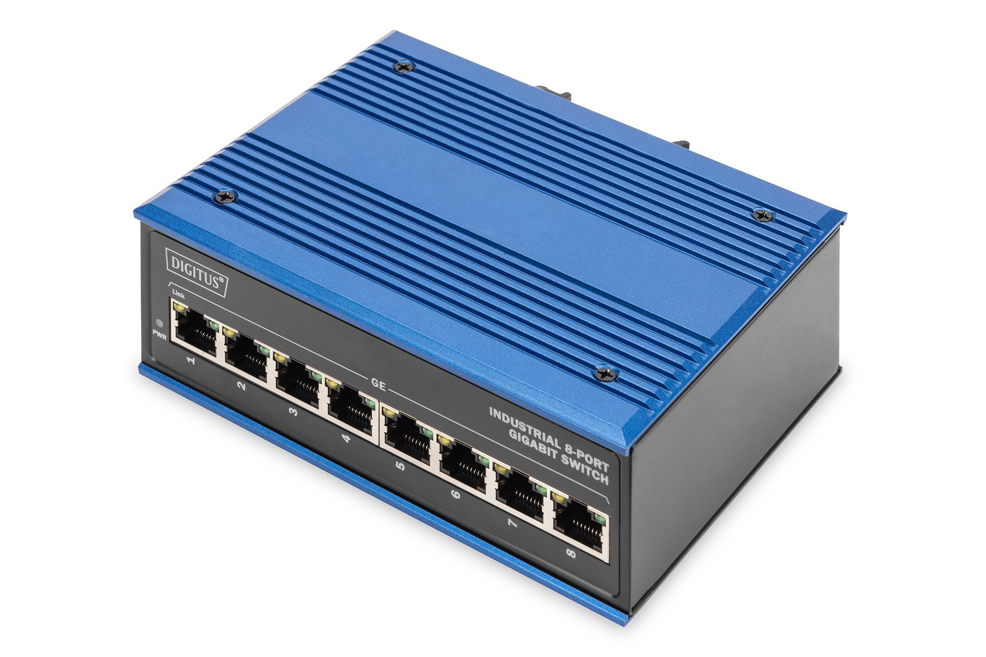 Photos - Switch Digitus 8 Port Gigabit Ethernet Network , Industrial, Unmanaged DN-6 