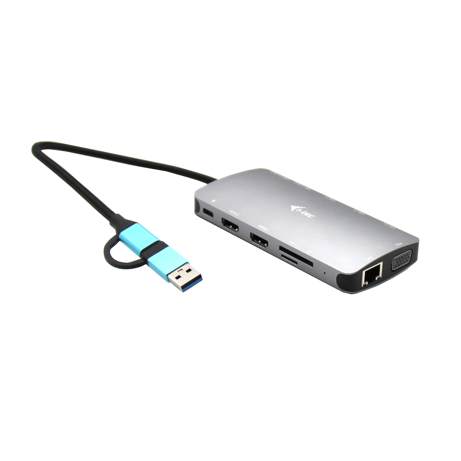 Image of i-tec USB 3.0 USB-C/Thunderbolt 3x Display Metal Nano Dock with...
