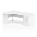 Dynamic Impulse Panel End Crescent Desk Workstation