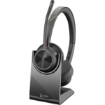 HP Poly Voyager 4320-M - Headset - on-ear - Bluetooth - wireless, wired - USB-A via Bluetooth adapter, USB-A - black - Certified for Microsoft Teams, Zoom Certified