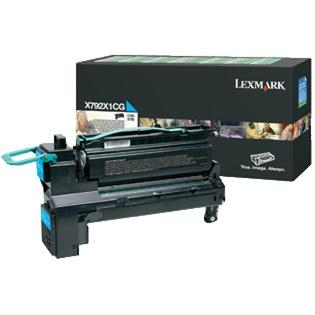 Lexmark X792X1CG Toner cartridge cyan return program, 20K pages...