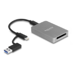 DeLOCK 91008 geheugenkaartlezer USB 3.2 Gen 1 (3.1 Gen 1) Type-C Grijs