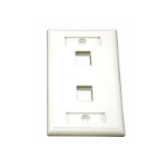 C2G 2-Port Multimedia Keystone Wall Plate - White