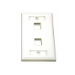 C2G 2-Port Multimedia Keystone Wall Plate - White