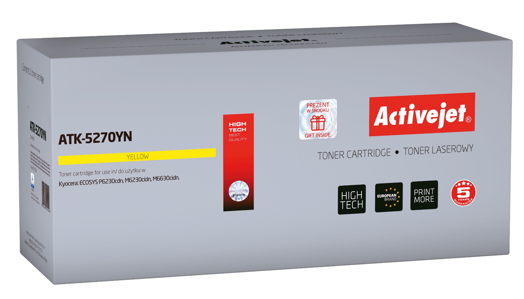 Activejet ATK-5270YN toner (replacement for Kyocera TK-5270Y; Supreme; 6000 pages; yellow)