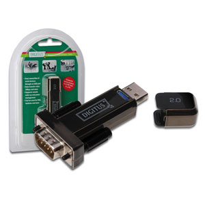 CONVERTER USB 2.0 D-SUB 9 MALE BLACK